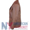 Marshals S01 Mo Brown Leather Blazer Left View
