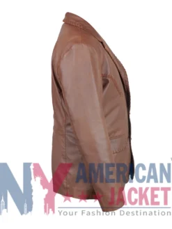 Marshals S01 Mo Brown Leather Blazer Right View