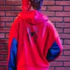 Marvel Spider-Man Girls Red Oversized Hoodie