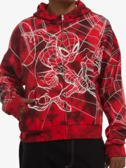 Marvel Spider-Man Red Tie-Dye Hoodie
