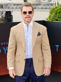 Matt Damon The Odyssey 2026 London Premier Blazer