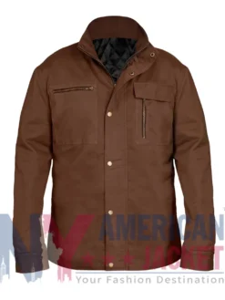 Matus Lajcak The Strangers Chapter 1 2024 Brown Cotton Jacket front view