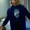 Maya Hawke TV-Series Stranger Things Robin Buckley Blue Wool Coat front view
