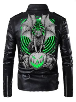 Members Only Spiked Halloween Leather Jacket