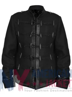 Michael Japan Premiere 2026 Jaafar Jackson Black Military Jacket front View