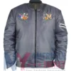 Michelle Buteau Survival Of The Thickest S01 Grey Floral Bomber Jacket front view