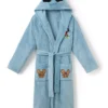 Mickey Mouse Blue Breakfast Hooded Bathrobe