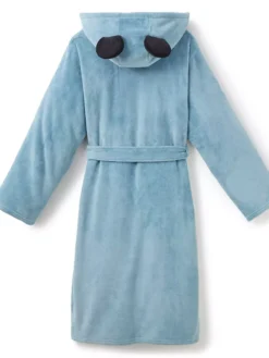 Mickey Mouse Breakfast Blue Hooded Bathrobe