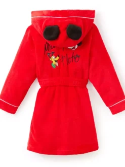 Mickey Mouse Red Pluto Hooded Bathrobe