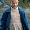 Millie Bobby Brown Stranger Things S01 Eleven Blue Cotton Jacket Front View