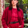 Monica Barbaro The One Night Only Photocall Red Jacket