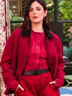 Monica Barbaro The One Night Only Photocall Red Jacket