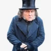 Movie Ebenezer 2026 Johnny Depp Blue Cotton Trench Coat front view