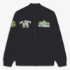 NFL Draft 2026 Black Satin Full-Zip Bomber Jacket