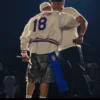 Nas JAŸ-Z 30 Yankee Stadium New York White Varsity Jacket