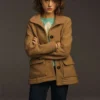 Natalia Dyer TV-Series Stranger Things S03 Nancy Wheeler Brown Wool Jacket front view