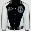 National Hockey League Lord Stanley Carolina Hurricanes Black Varsity Jacket front view