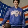 New York Knicks x Chrome Hearts Blue Varsity Jacket