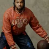 New York Knicks x Chrome Hearts Varsity Orange Jacket