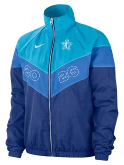Nike 2026 WNBA All-Star Game Blue Windrunner Jacket Front View