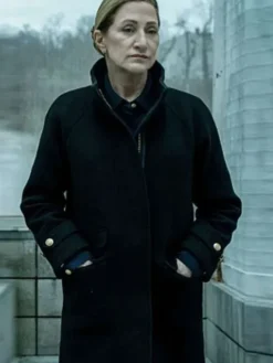 Nina Hobbs Mayor of Kingstown S04 Black Coat Front View