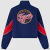OVO x WNBA Team Indiana Fever Navy Blue And Red Track Jacket back view