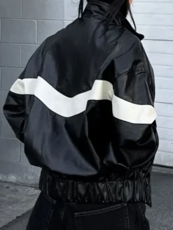 Oak-And-Fort-Vegan-Leather-Mockneck-Jacket