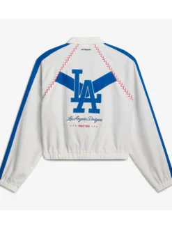 Off Season LA Dodgers x MLB White Full-Zip Track Jacket Back View