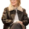 Olivia Wilde I Want Your Sex Black Fur Leather Jacket