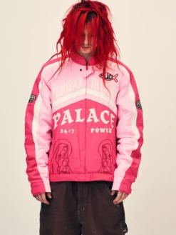 Palace Highway to Heaven Fall 2026 Pink Cotton Jacket Front view