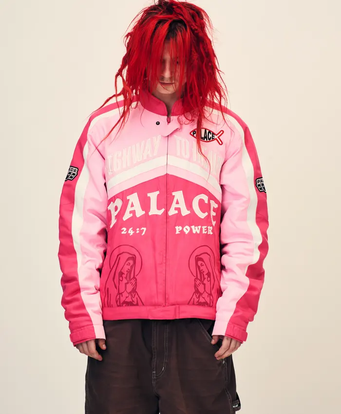 Palace Highway to Heaven Fall 2026 Pink Cotton Jacket Front view