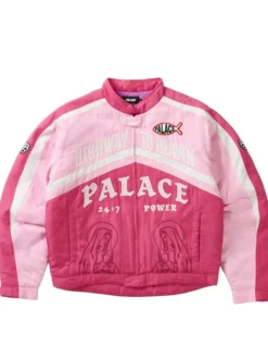 Palace Skateboards Highway to Heaven Fall 2026 Pink Cotton Bomber Jacket front view