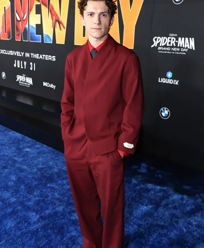 Peter Parker Spider-Man Brand New Day Premiere blazer and red pants full outfit