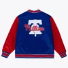 Philadelphia Phillies Red And Blue Satin Full-Zip Jacket
