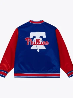 Philadelphia Phillies Red And Blue Satin Full-Zip Jacket