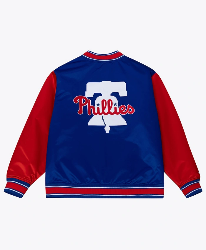Philadelphia Phillies Red And Blue Satin Full-Zip Jacket