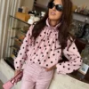 Pink-And-Black-Zara-Polka-Dot-Jacket-For-Sale