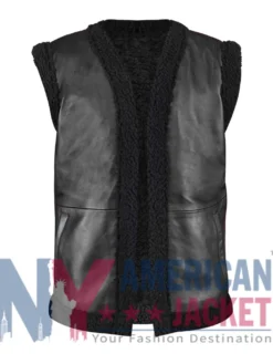 Power Book IV Claudia Flynn Leather Black Vest