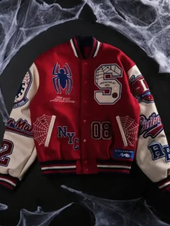Protector Of NYC Letterman Sand And Red Jacket