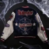 Protector Of NYC Navy And Butter Letterman Jacket Back