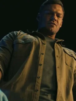 Reacher S02 Jack Reacher Brown Jacket Side View