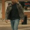 Reacher S02 Jack Reacher Grey Cotton Jacket Front View