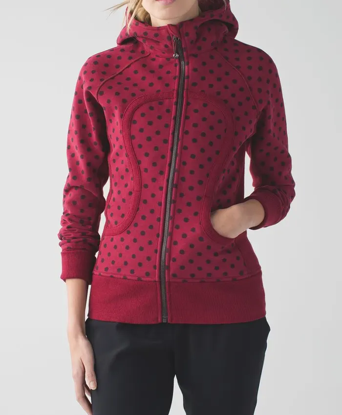 Red-And-Black-Polka-Dot-Lululemon-Scuba-Jacket