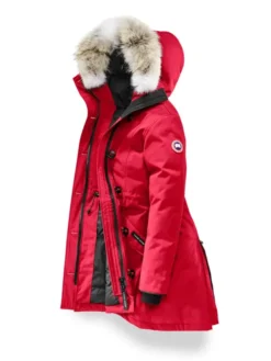 Red-Canada-Goose-hooded-Jacket-With-Fur