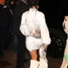 Rihanna White NYC Bomber Jacket