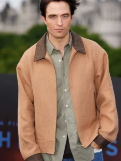 Robert Pattinson The Odyssey 2026 London Premier Brown Jacket