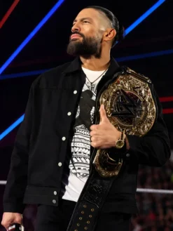 Roman Reigns RAW 2026 Black Denim Jacket