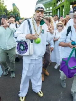 Sacha Baron Cohen Wimbledon Ali G White Track Jacket Front View