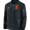 San-Francisco-Giants-Nike-Dugout-Full-Zip-Bomber-Black-Jacket