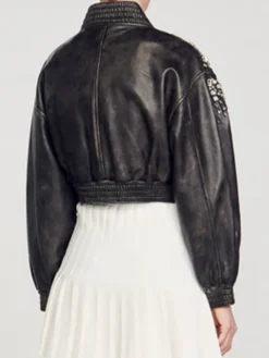 Sandro-Crystal-Studded-Leather-Jacket-Back